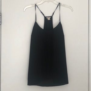 J crew silky black tank